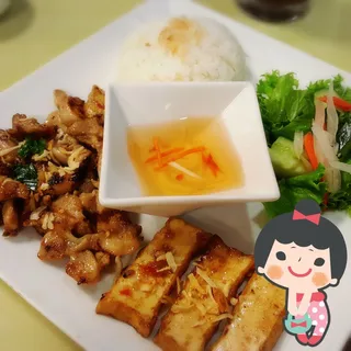 Grilled Tofu Rice Plate