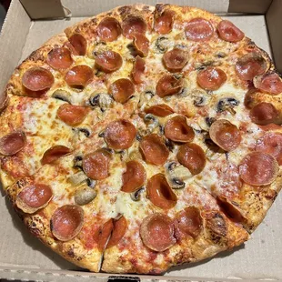 Pepperoni Mushroom Large Pizza
