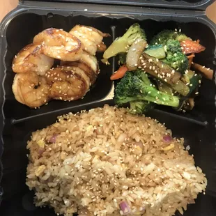 Hibachi shrimp w. Mix vege.
