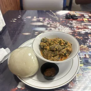 Beef Egussi &amp; fufu