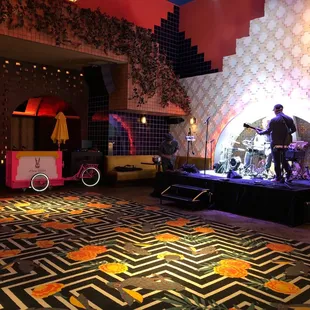 Band setting up for tonight