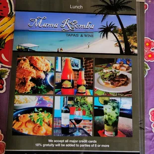 Menu cover