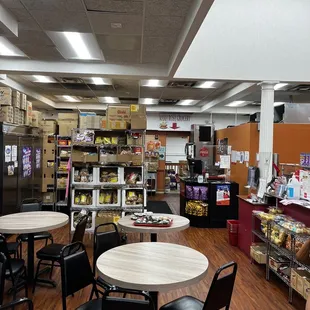 the inside of a restaurant