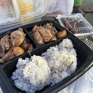 a meal in a plastic container