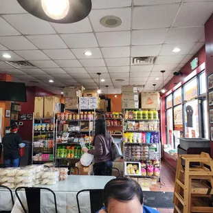 Small grocery area, fully stocked