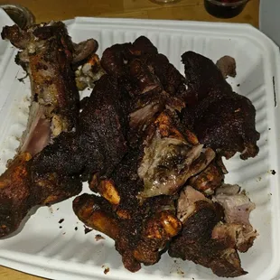 a plate of meat