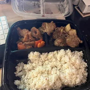 Sweet and sour fish with chicken Adobo