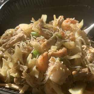 Rice Noodles (Pancit Bihon)- the portions are plentiful. This was breakfast, the next day.