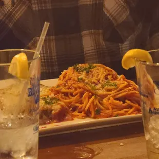Ckn parm with a Pound of pasta lol