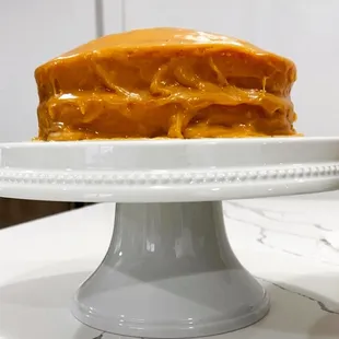 a cake on a cake stand