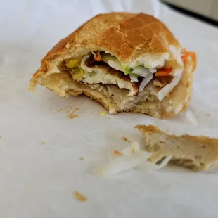 What's inside bánh mì chả cá