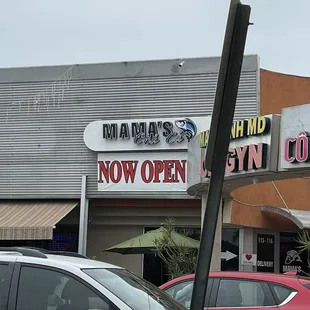 a car parked in front of a store