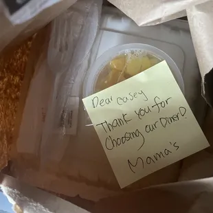 Cute handwritten note