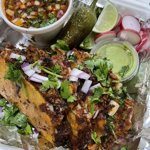 Vegan/vegetarian quesabirrias! So good! Mushroom based but you can't even tell it's not meat!