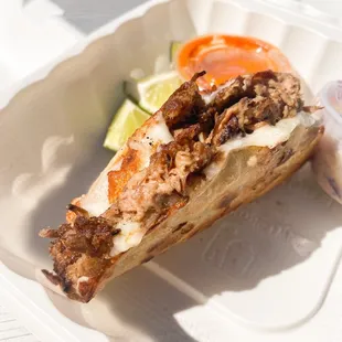 Crispy Kalua Pork Quesataco