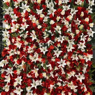 Such a beautiful art installation!  Flower wall in dining room