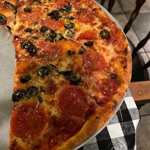 Pepperoni and olives