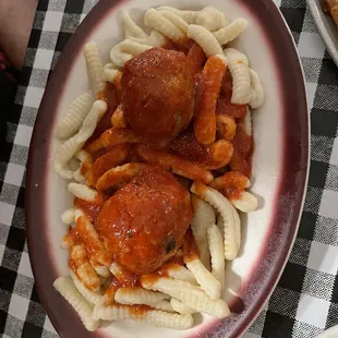 Cavatelli with meatballs