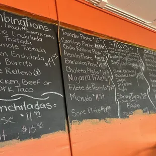 The rest of the menu.