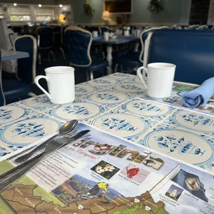 a place setting for breakfast