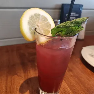 Blood Orange and Pomegranate Lemonade.