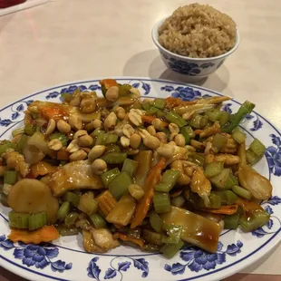 King Pow Chicken.  Pretty solid version. The rice was really good.