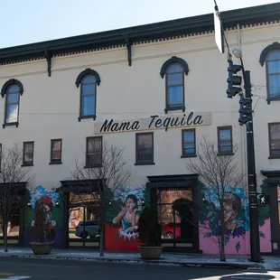 the front of the building