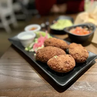 JALAPENO POPPERS - a bit spicy for me, but absolutely delicious.