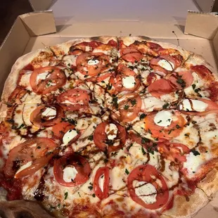 The Margherita. Added chicken &amp; balsamic glaze. Amazing!