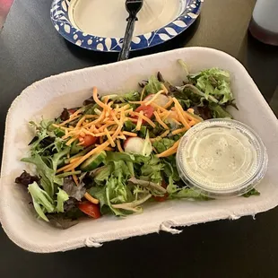 Side salad was $5.50. Not worth that price, but good.
