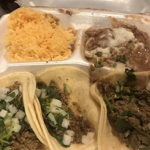 #2 taco meal (don't mind the mess I drive crazy)