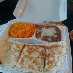 Their carne asada quesadilla plate. Very good, cheap food!