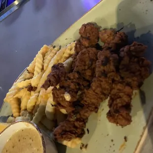 Steak fingers and fries!!! The steak fingers are AMAZING