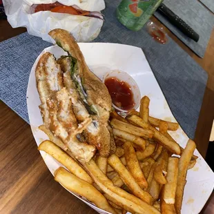 The Famous Fish Sandwich w/ Seasoned Fries