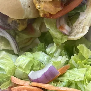 Beef Sliders (2) and a side salad