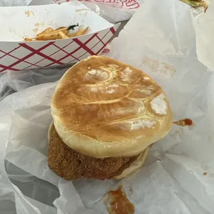 Famous fried fish sandwich