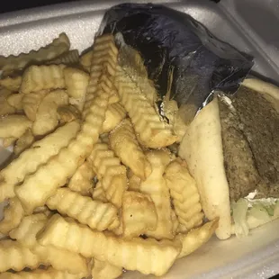 Gyro with fries