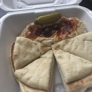 Pita and hummus