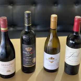 three bottles of wine