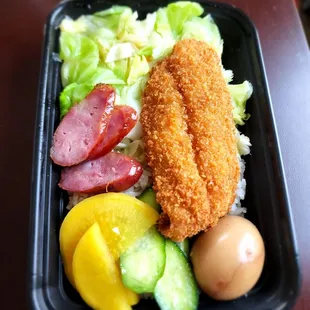 Fish fillet bento box