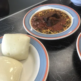 Pounded Yam and Egusi