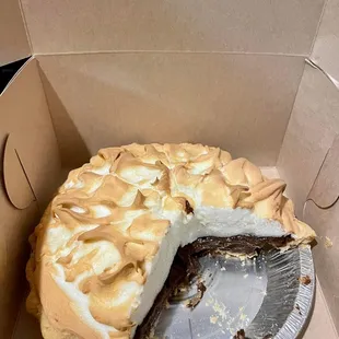 Chocolate meringue pie!