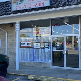 the front of the store