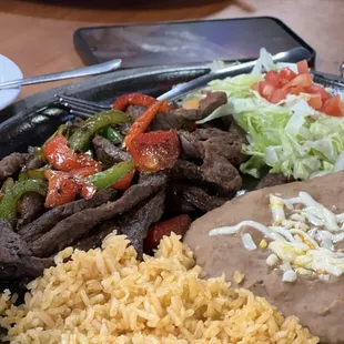 Steak fajitas