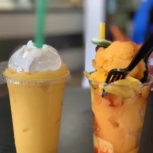 Mango smoothie and Mangonada