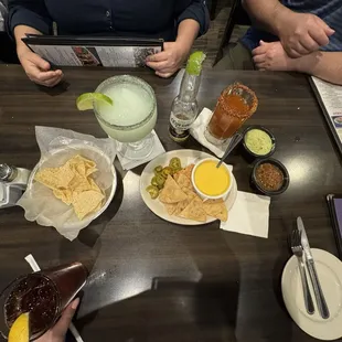 Margarita, Michelada, Chips and Queso