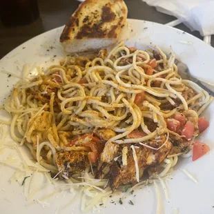 Cajun Chicken Pasta..minus what I've already eaten