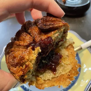 Strawberry basil kouign amann