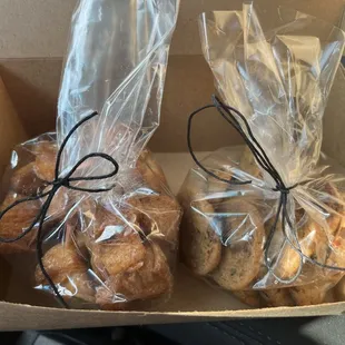 Kouign Amann Bites and Mini Chocolate Chip Brown Butter Cookies
