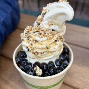 Soft serve with boba